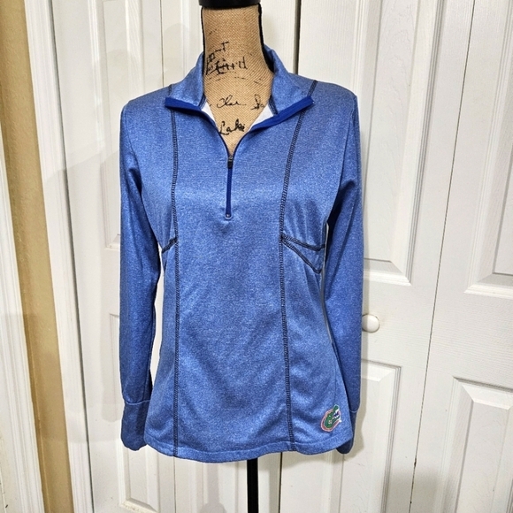 J. America Tops - Florida Gators Blue 1/4 Zip Long Sleeve Athletic Pullover Size L